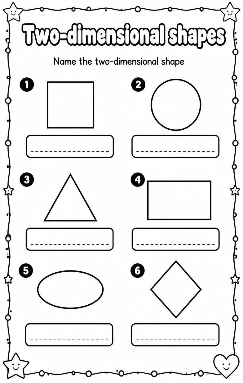 Name the two-dimensional shape