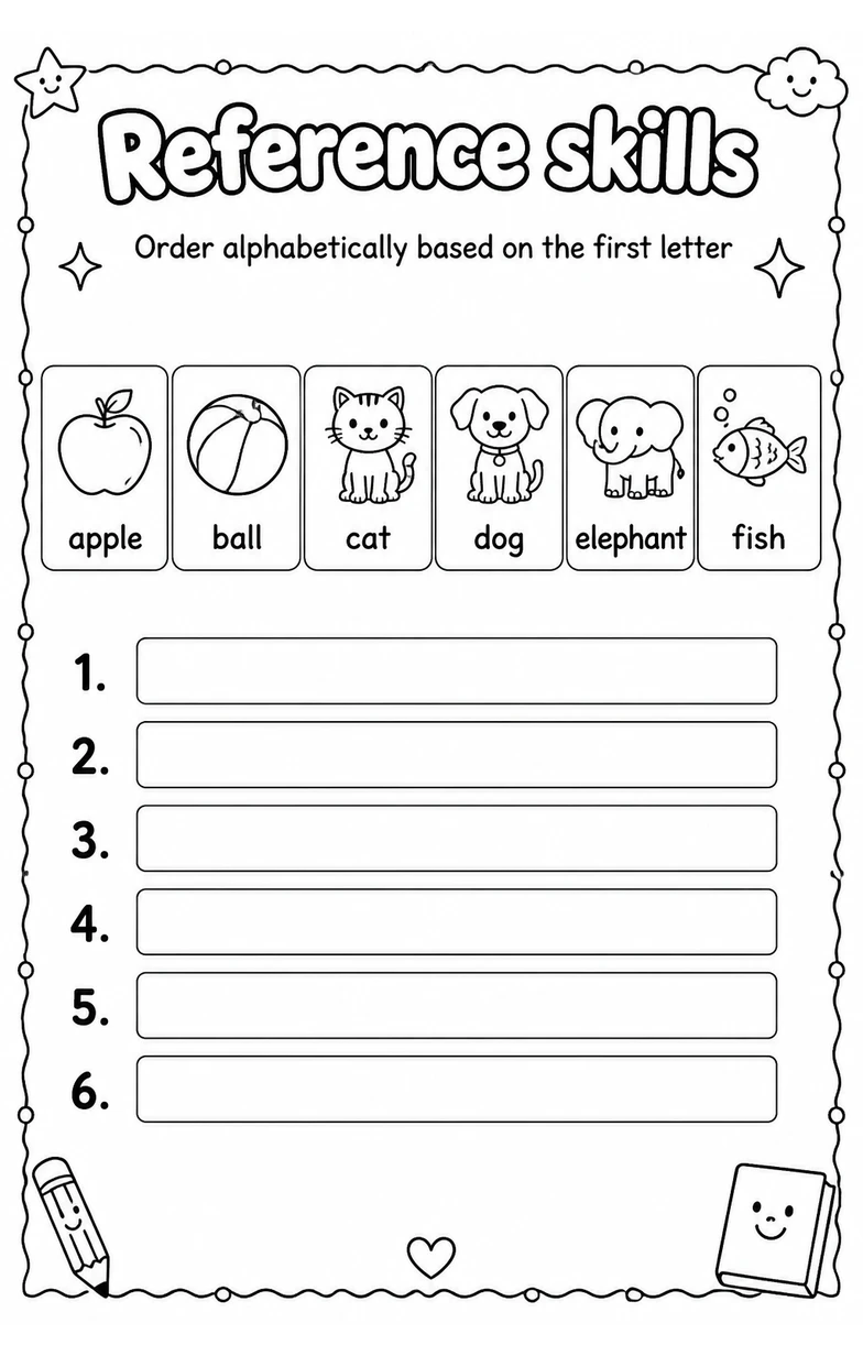 Order alphabetically based on the first letter