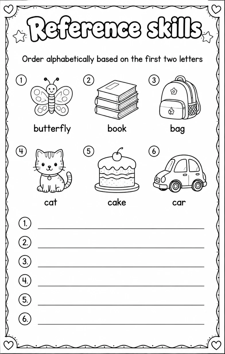 Order alphabetically based on the first two letters