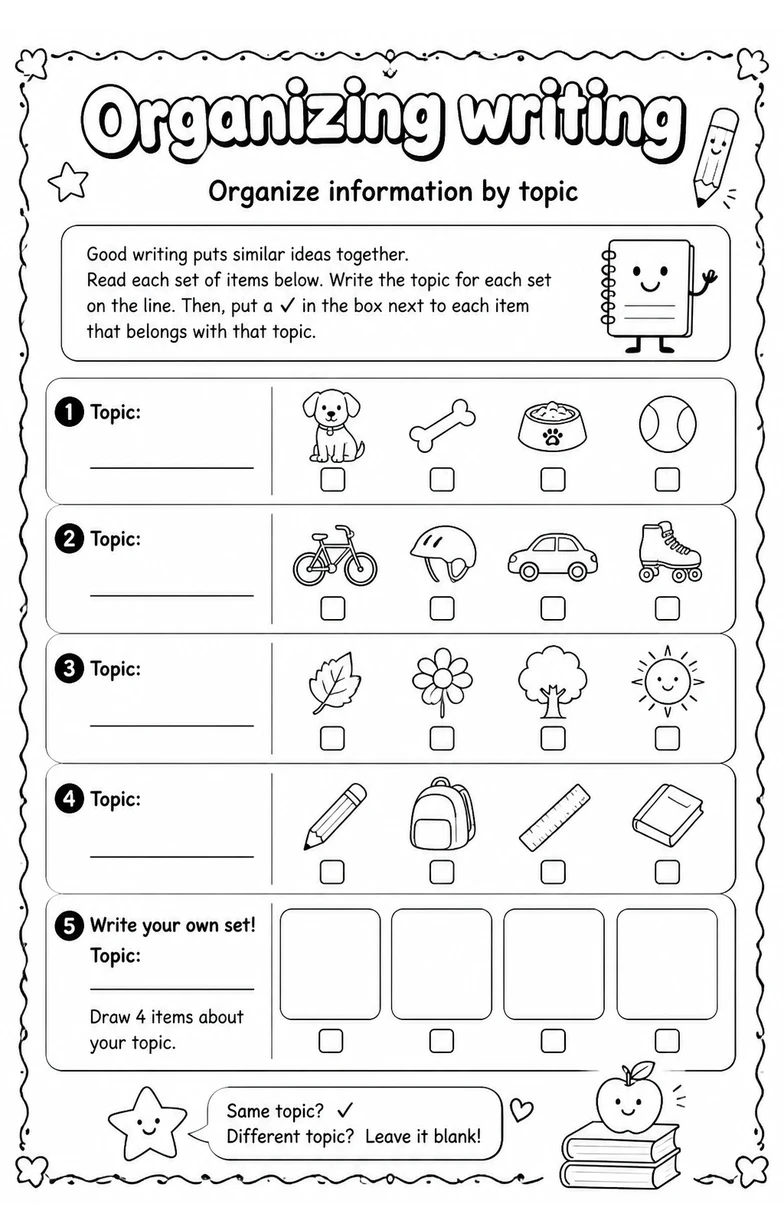 Organize information by topic