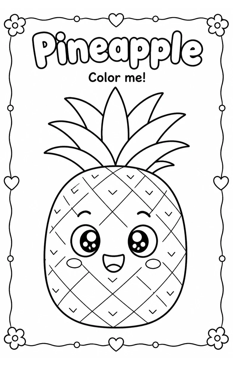 Pineapple Coloring Pages