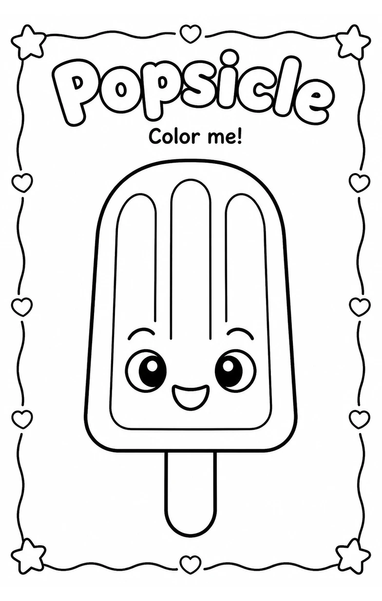 Popsicle Coloring Pages