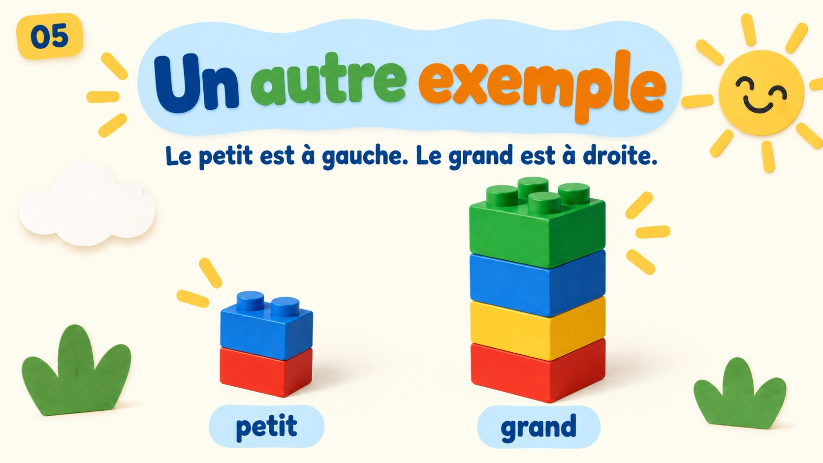 Deuxième exemple avec la petite tour à gauche et la grande à droite.