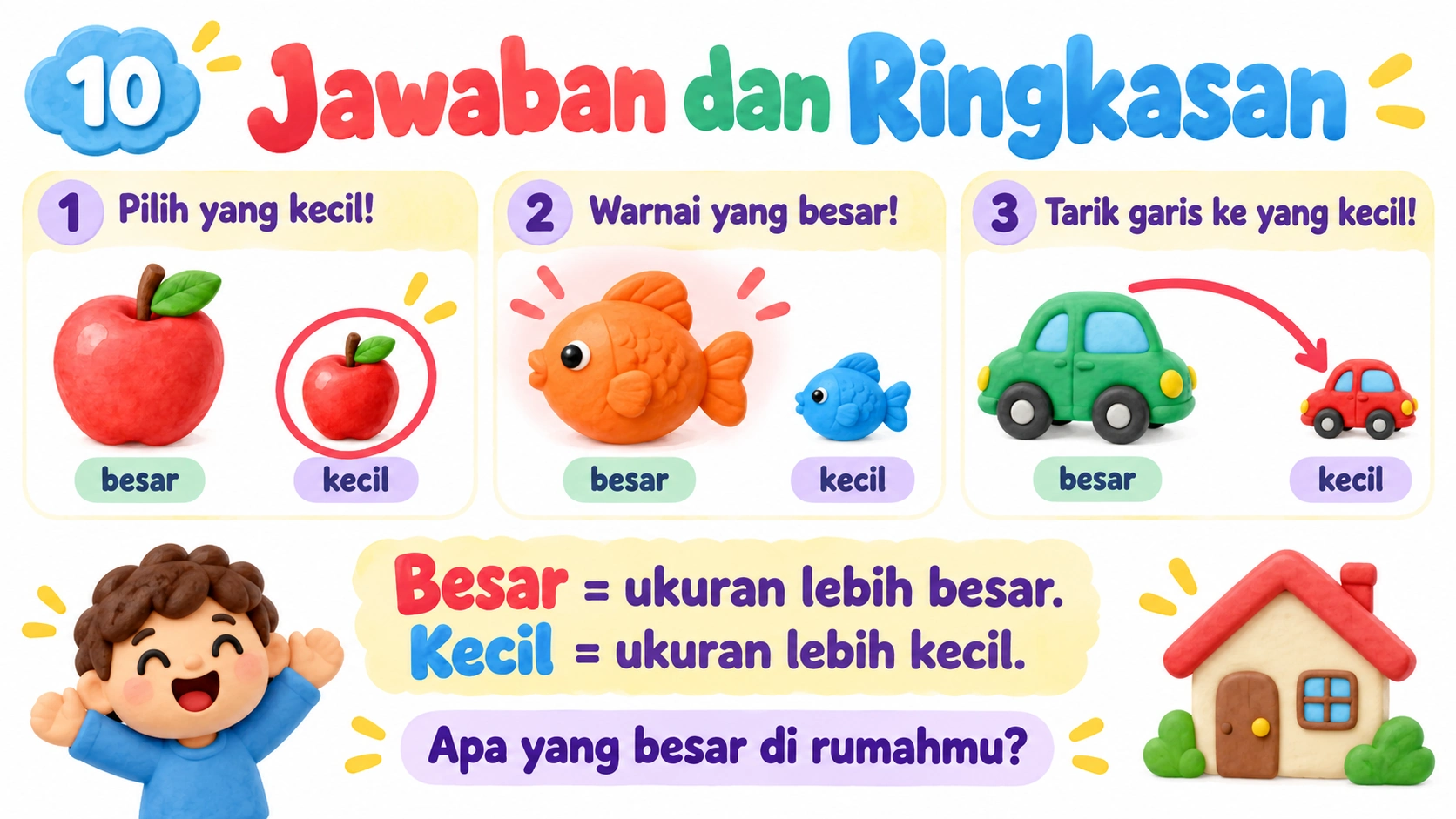 Jawaban tugas mandiri dan ringkasan arti besar serta kecil.
