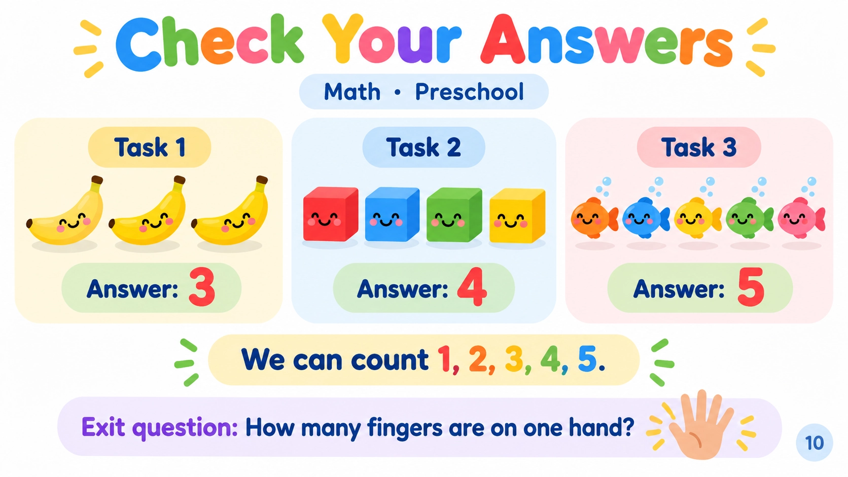 Counting 1–5 — 10