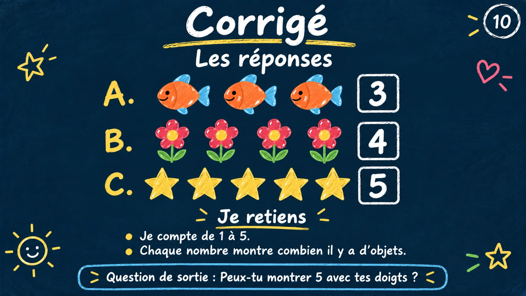 Compter de 1 à 5 — 10