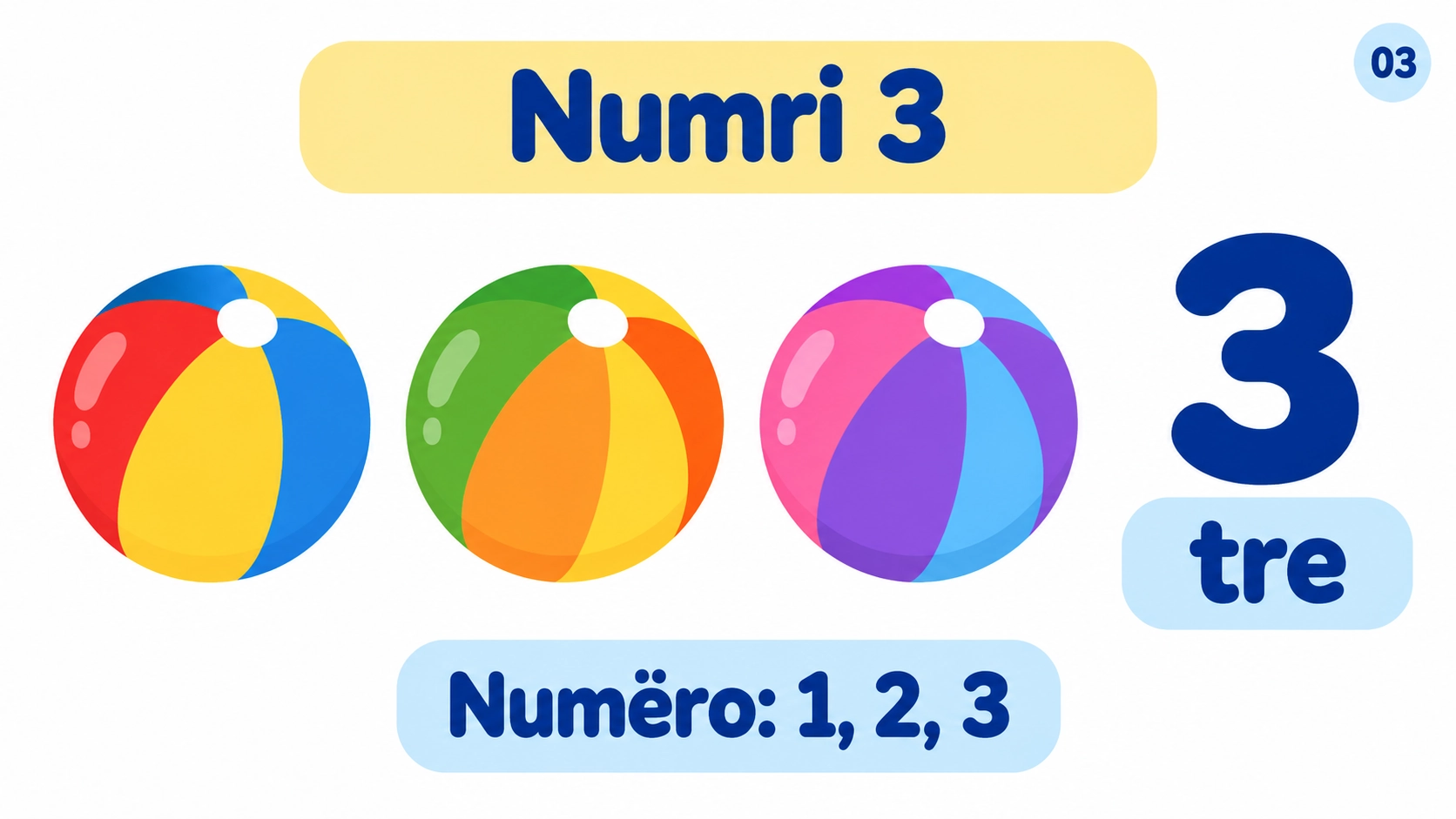 Numërimi nga 1 në 5 — 3