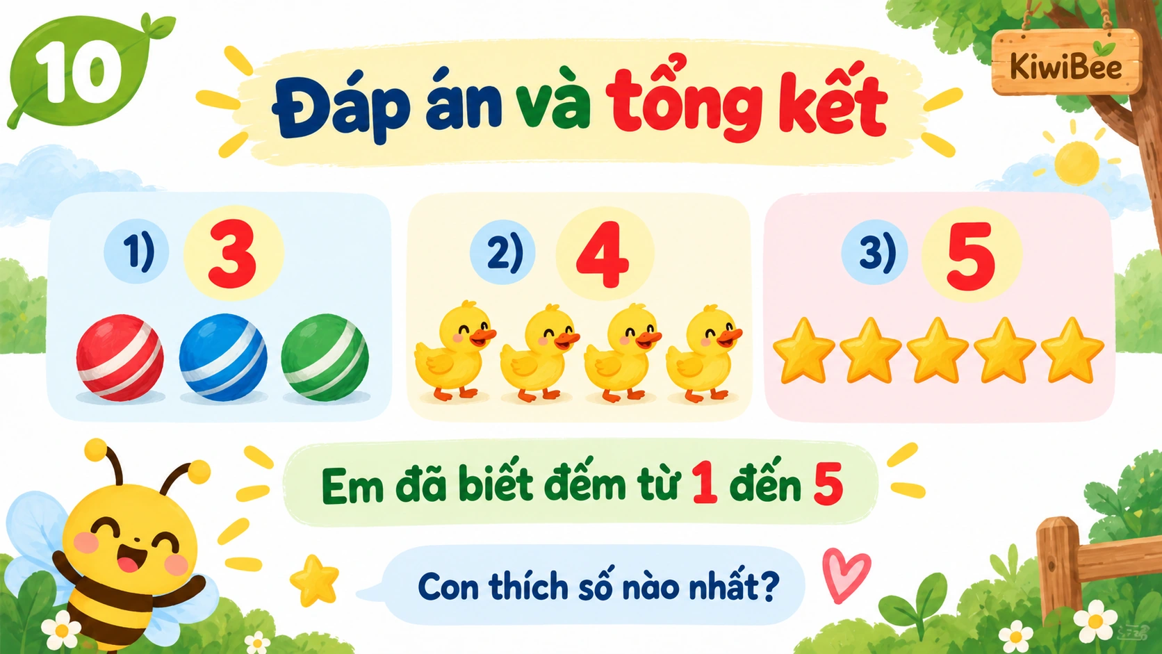 Đếm từ 1 đến 5 — 10
