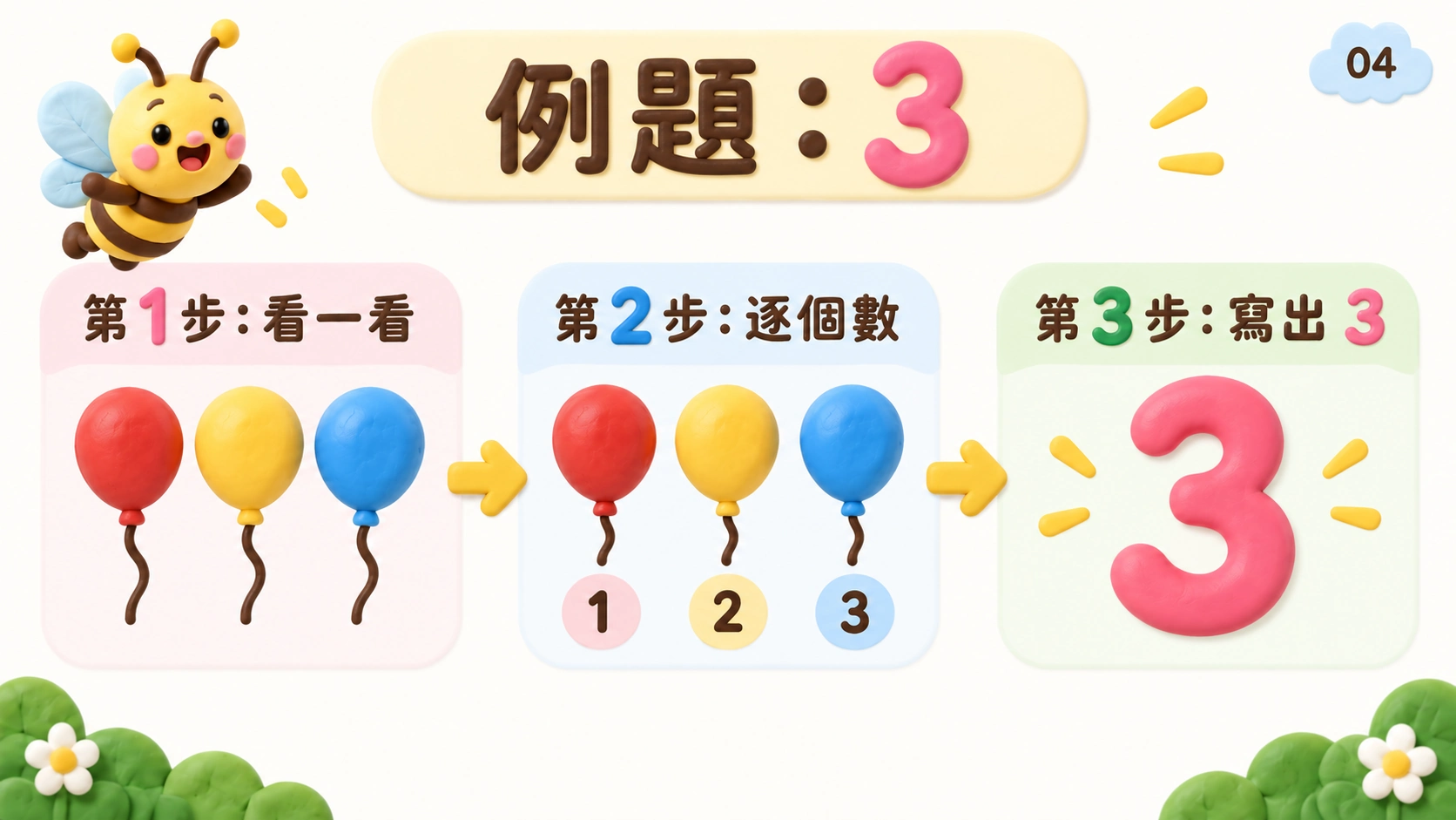 認識和數出1至5 — 4