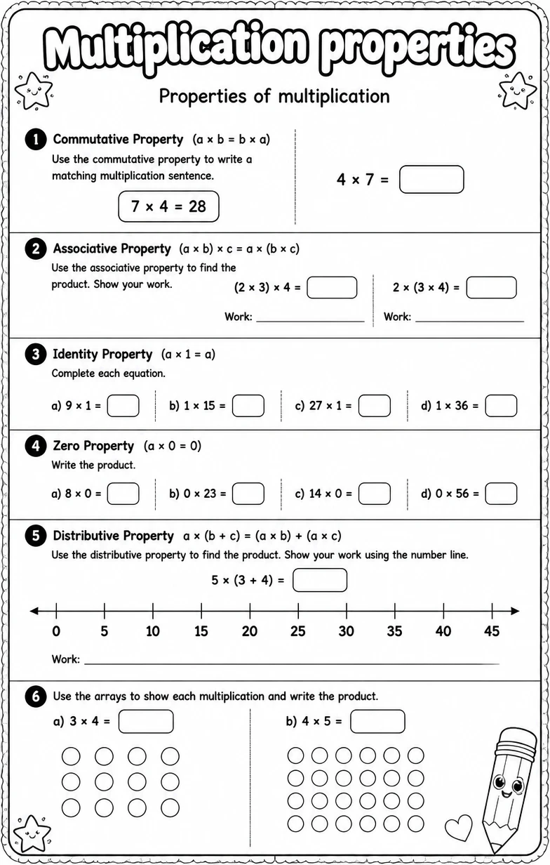 Properties of multiplication