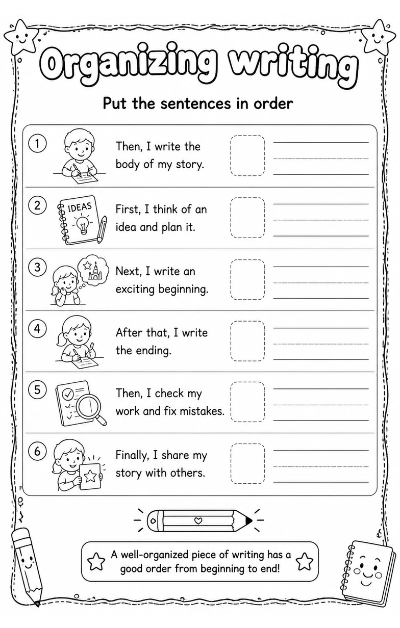 Put the sentences in order