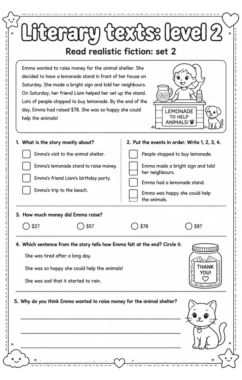 Read realistic fiction: set 2