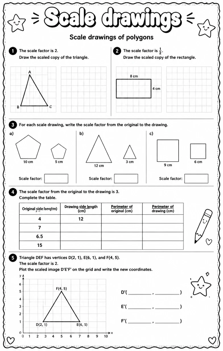 Scale drawings of polygons