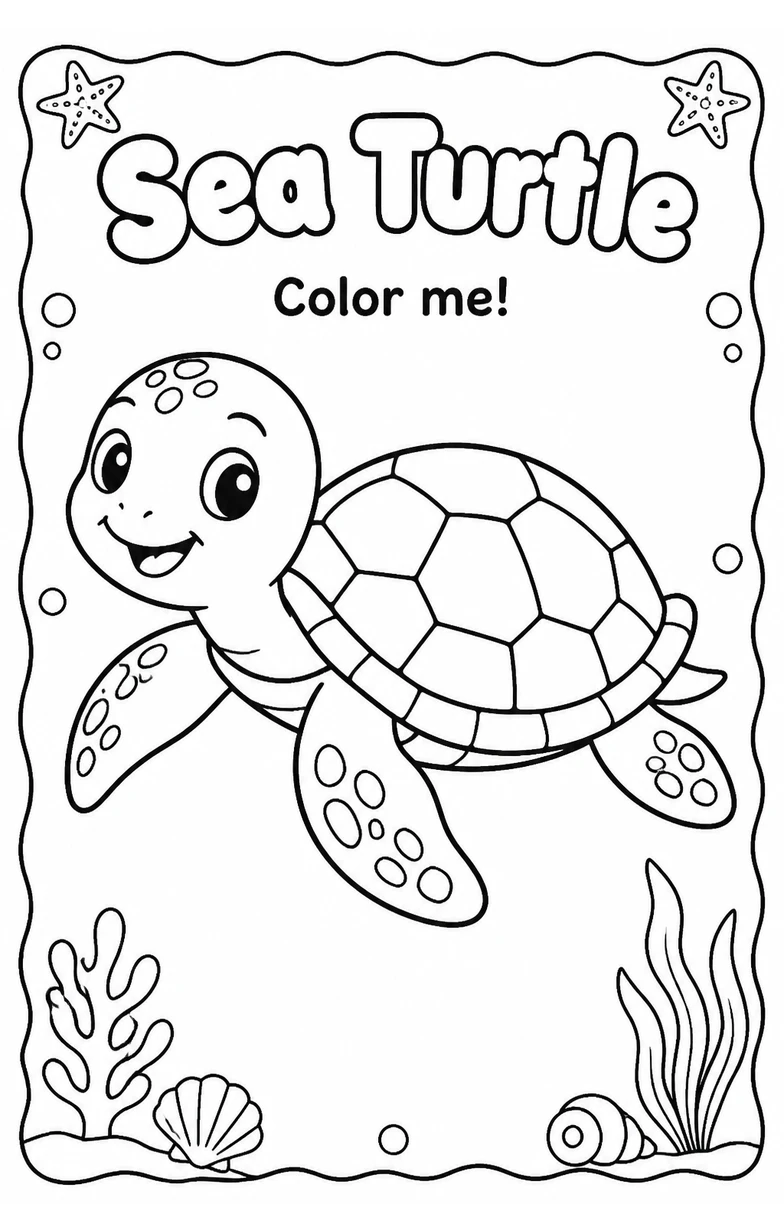 Sea Turtle Coloring Pages
