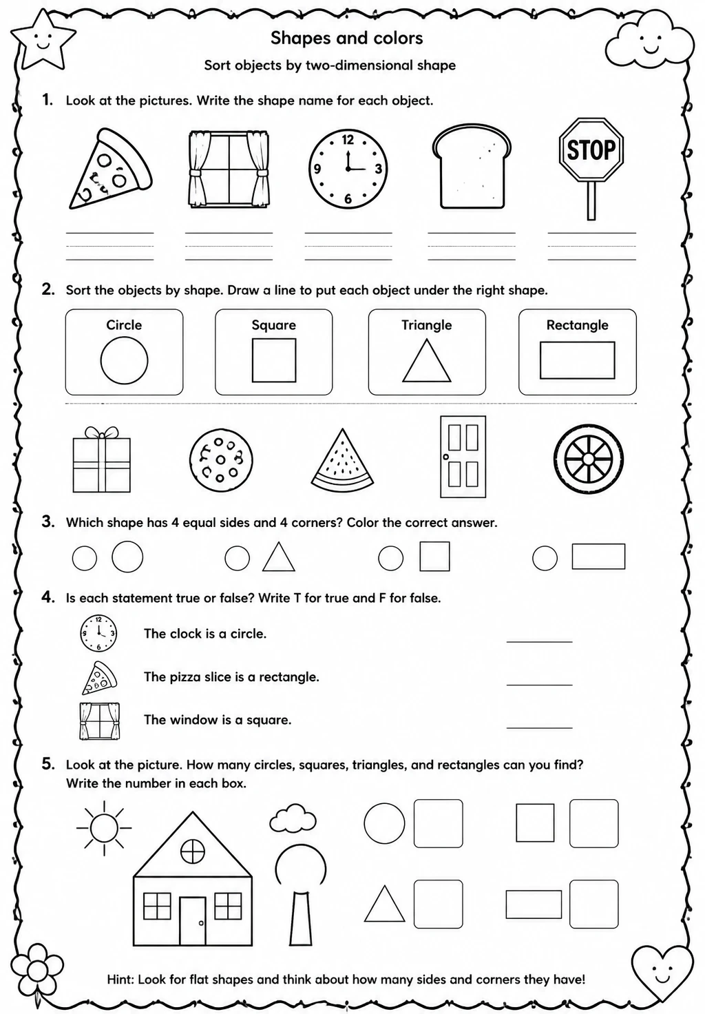 Sort objects by two-dimensional shape