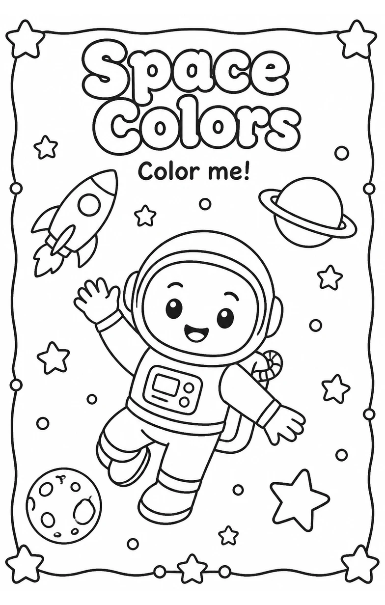Space Colors Coloring Page
