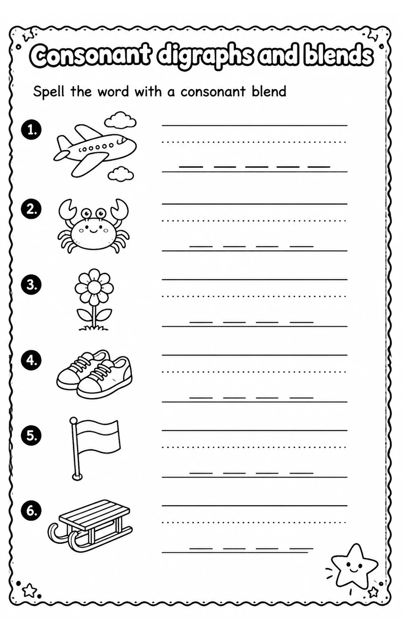 Spell the word with a consonant blend