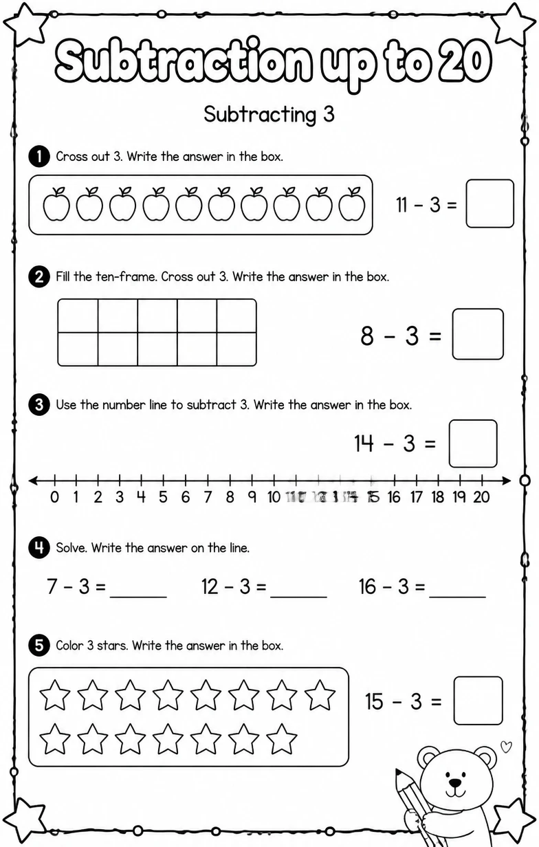 Subtracting 3