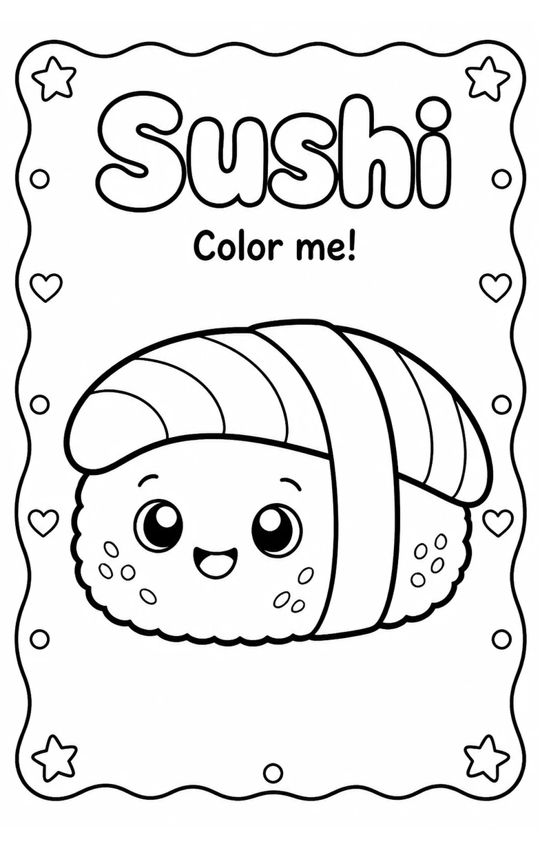 Sushi Coloring Pages
