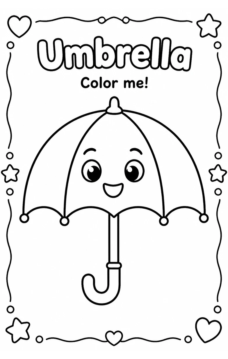 Umbrella Coloring Pages