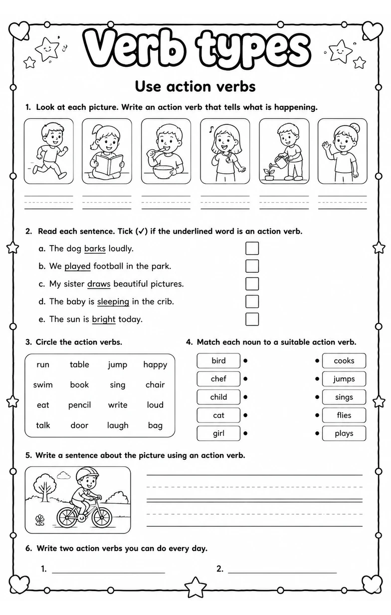 Use action verbs