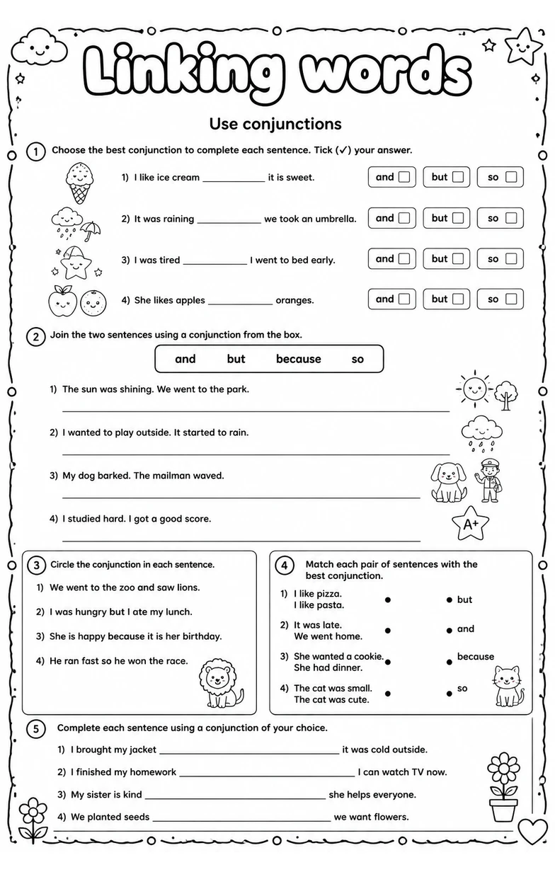 Use conjunctions