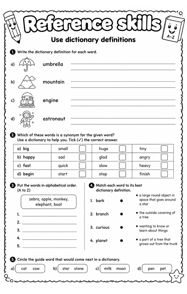 Use dictionary definitions