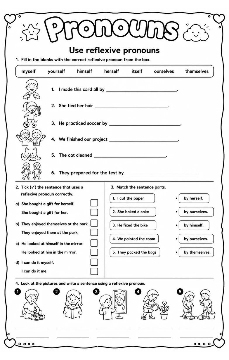 Use reflexive pronouns