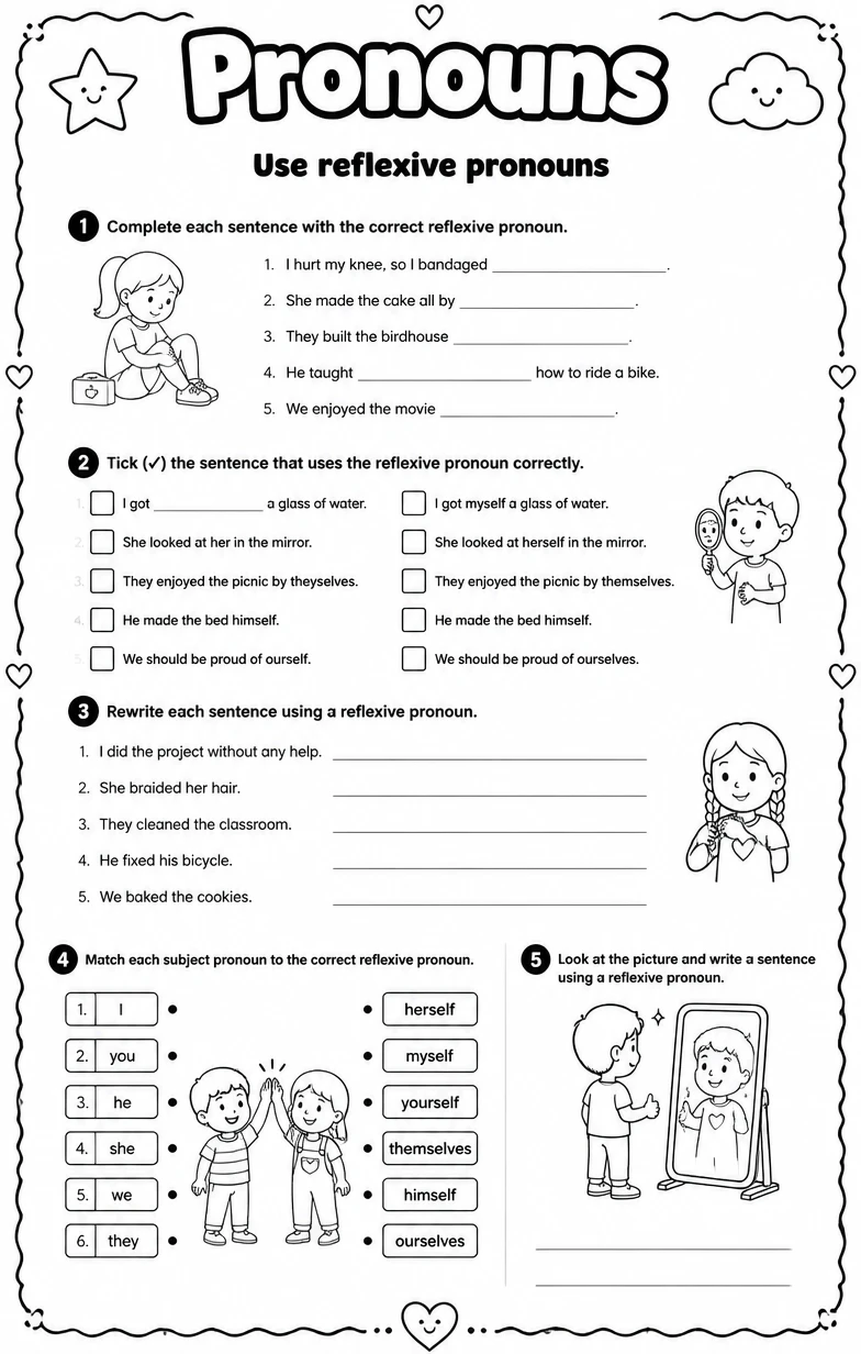 Use reflexive pronouns
