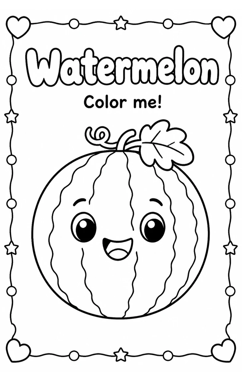 Watermelon Coloring Pages
