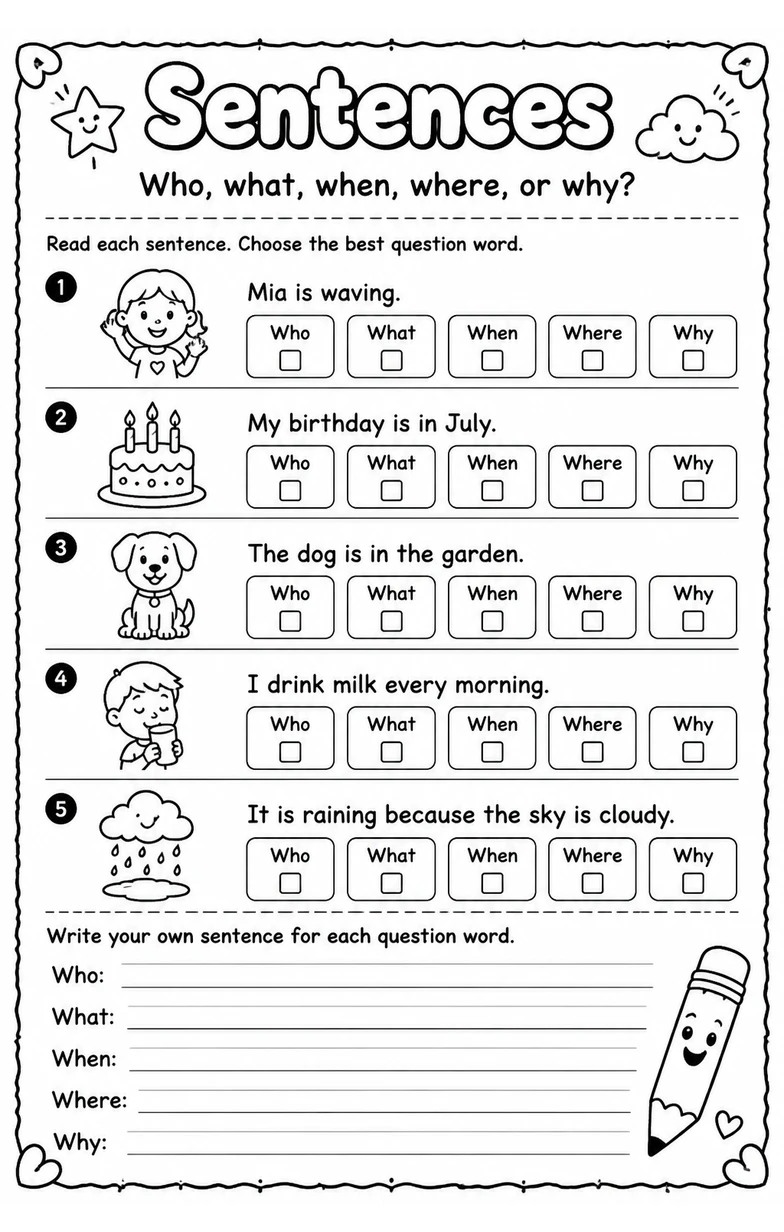 Who, what, when, where, or why?