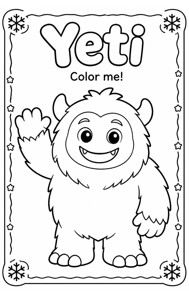 Yeti Coloring Pages