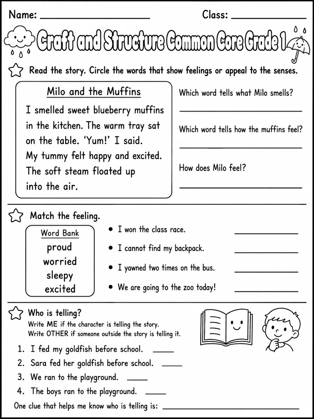 Craft and Structure Common Core Grade 1