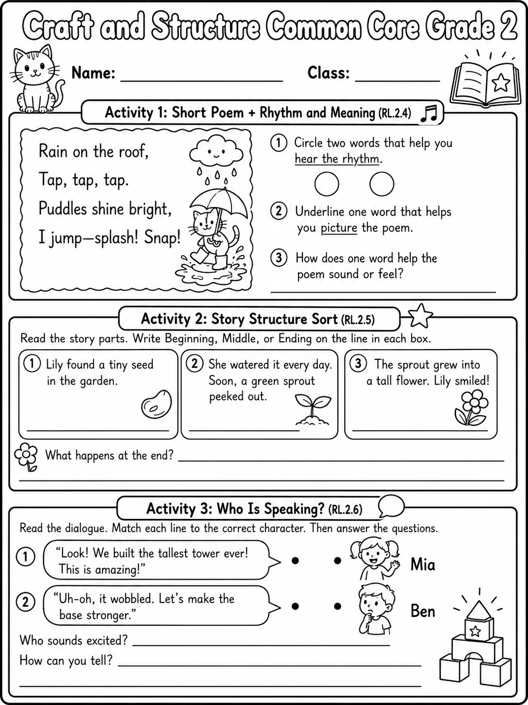 Craft and Structure Common Core Grade 2