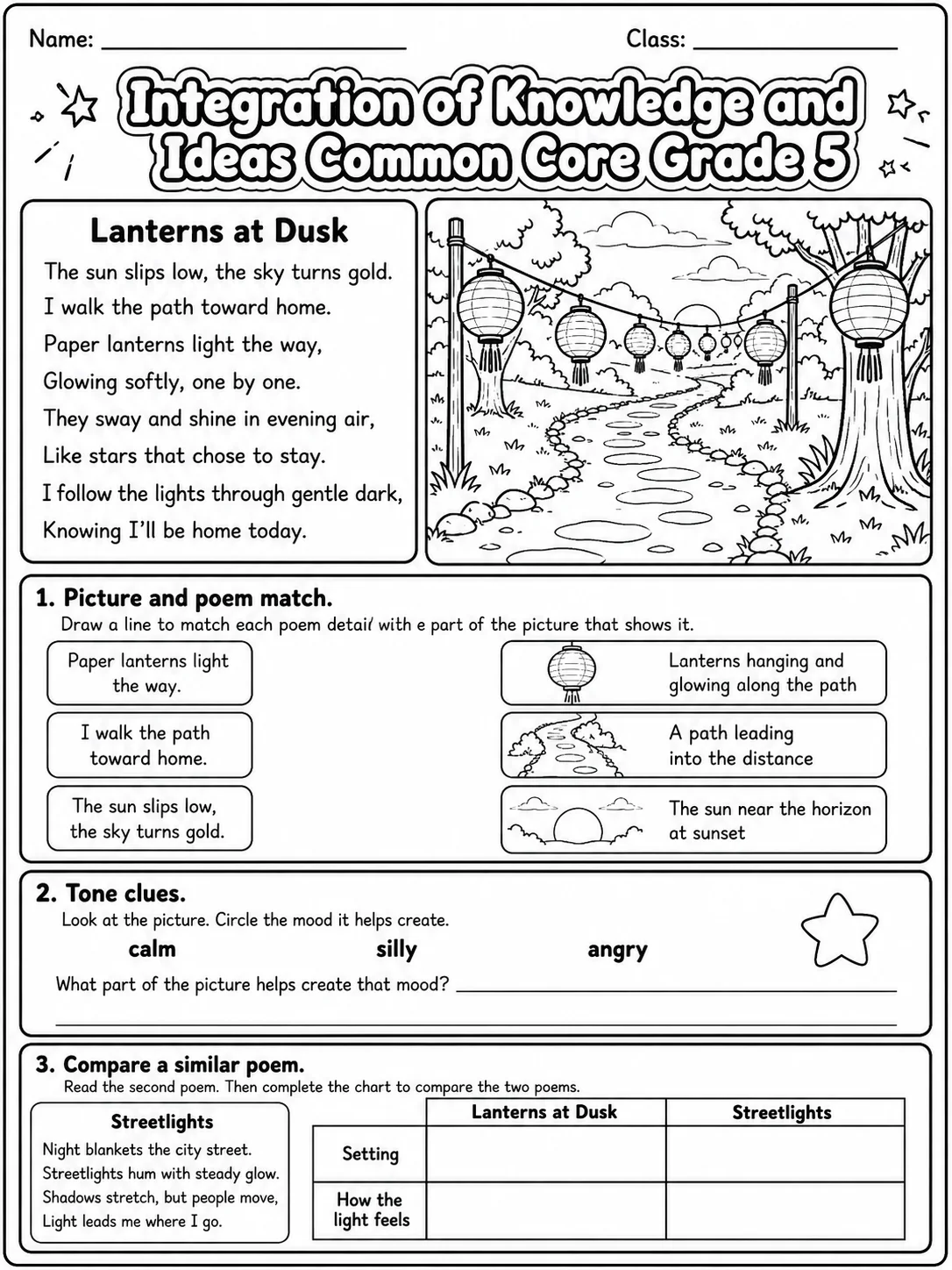 Integration of Knowledge and Ideas Common Core Grade 5