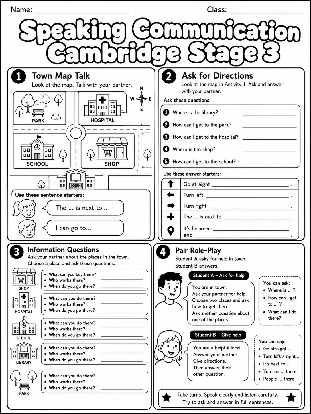 Speaking Communication Cambridge Stage 3