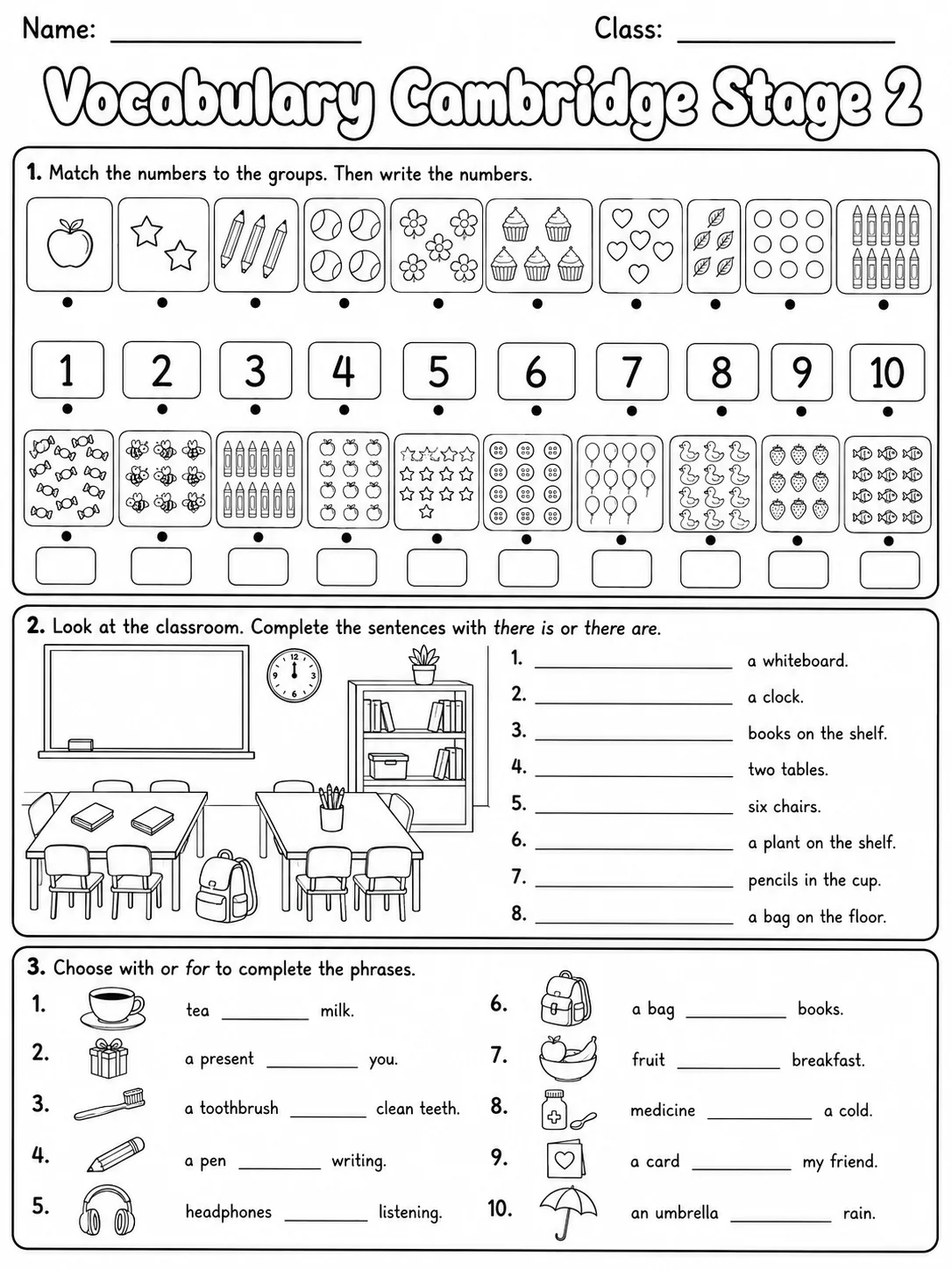 Vocabulary Cambridge Stage 2