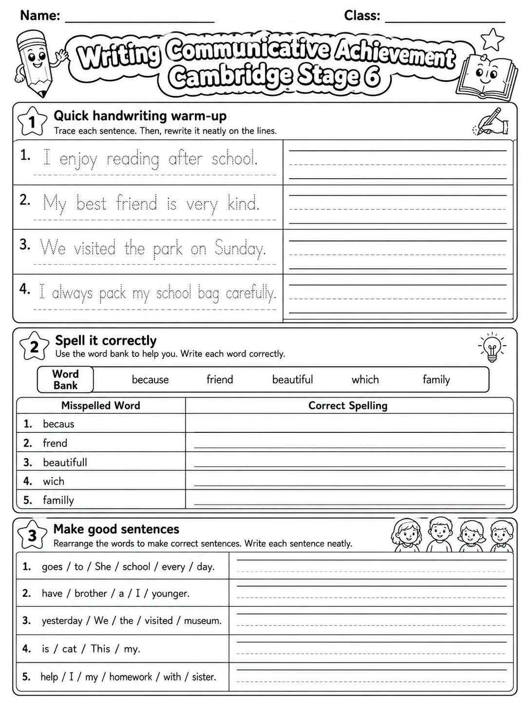 Writing Communicative Achievement Cambridge Stage 6