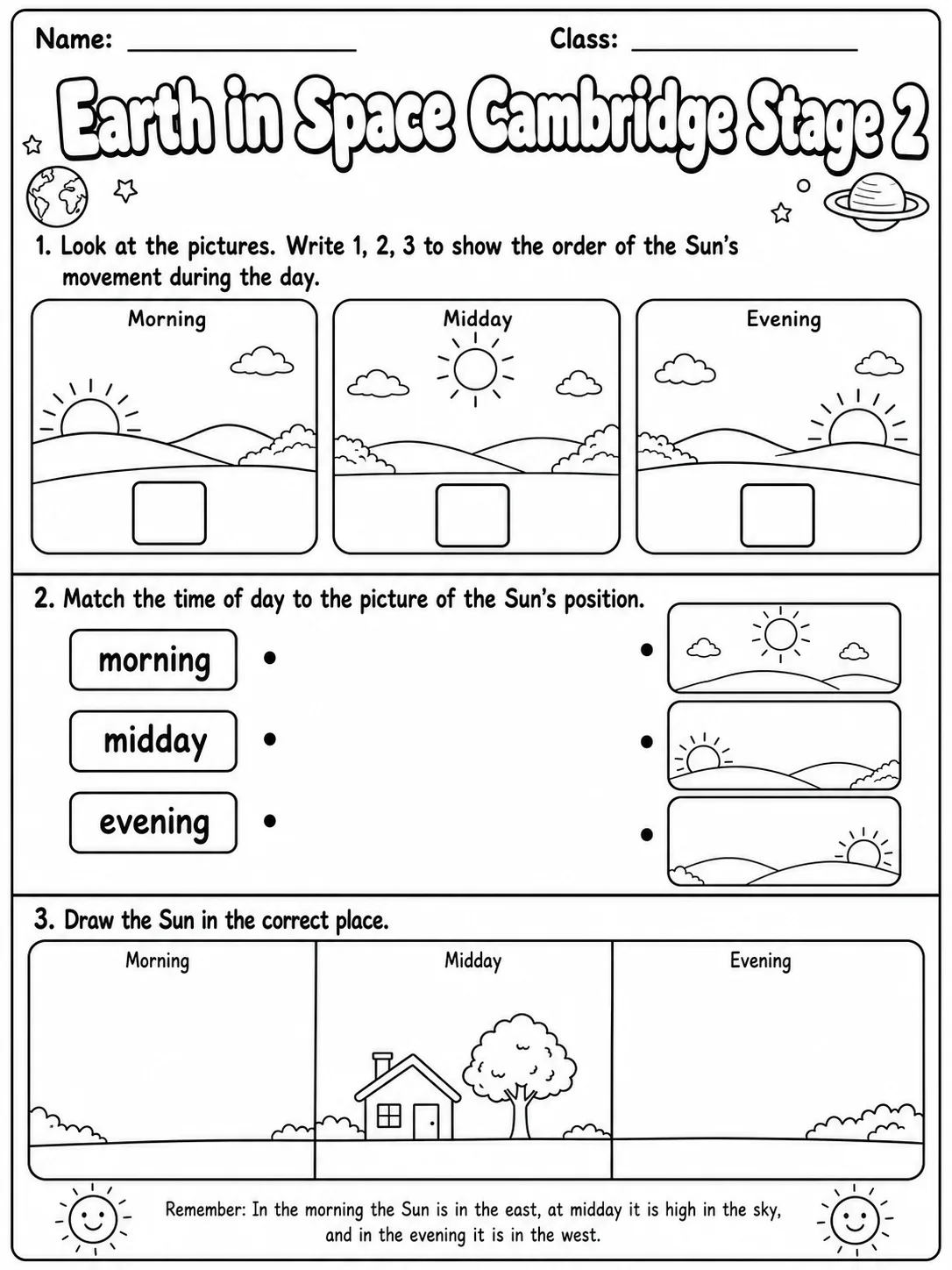 Earth in Space Cambridge Stage 2