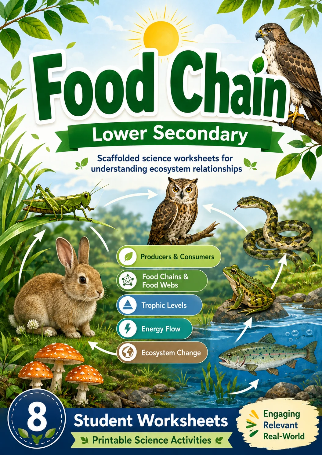 Food Chain Worksheet Pack