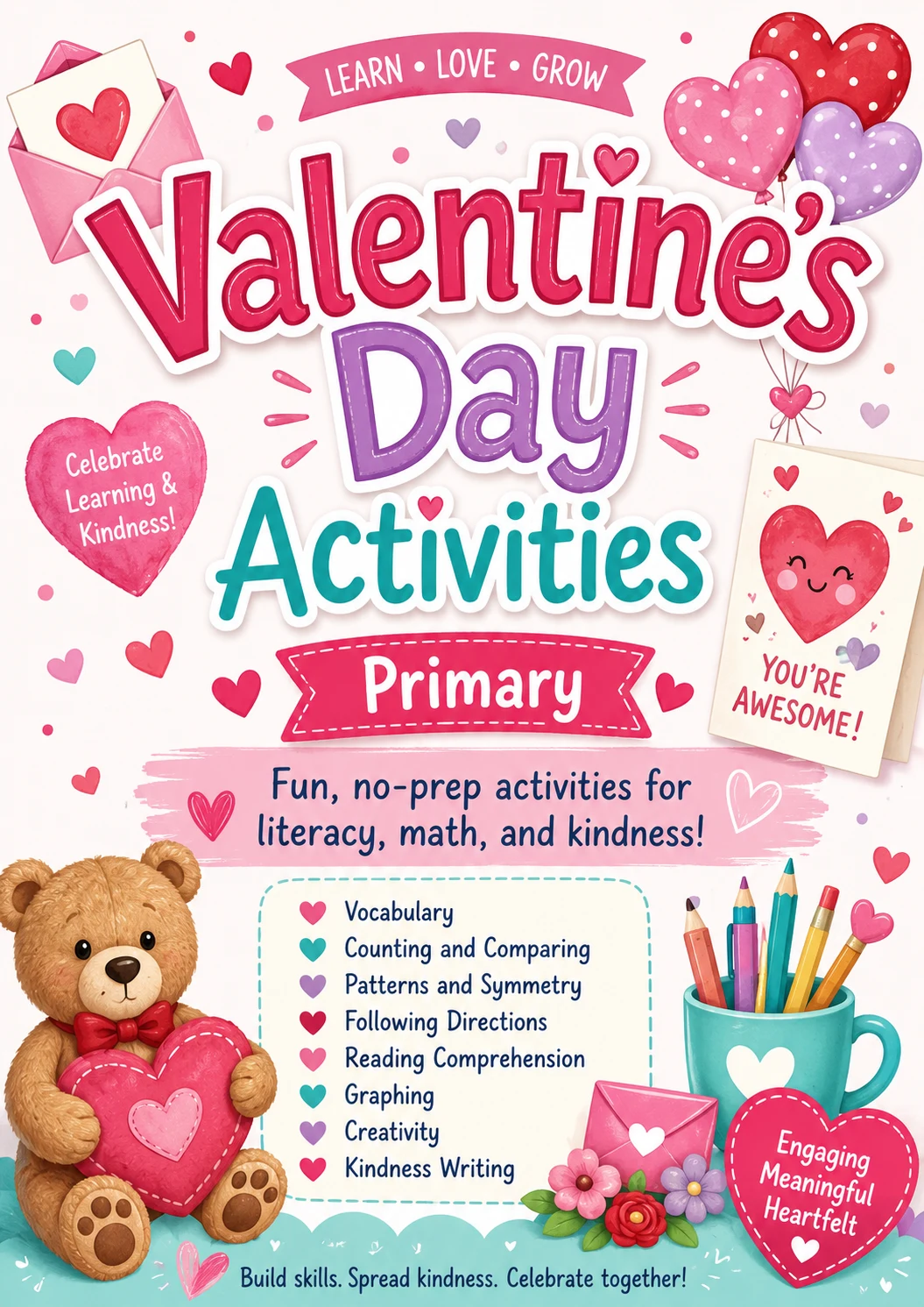 Valentine's Day Activities Worksheet Pack