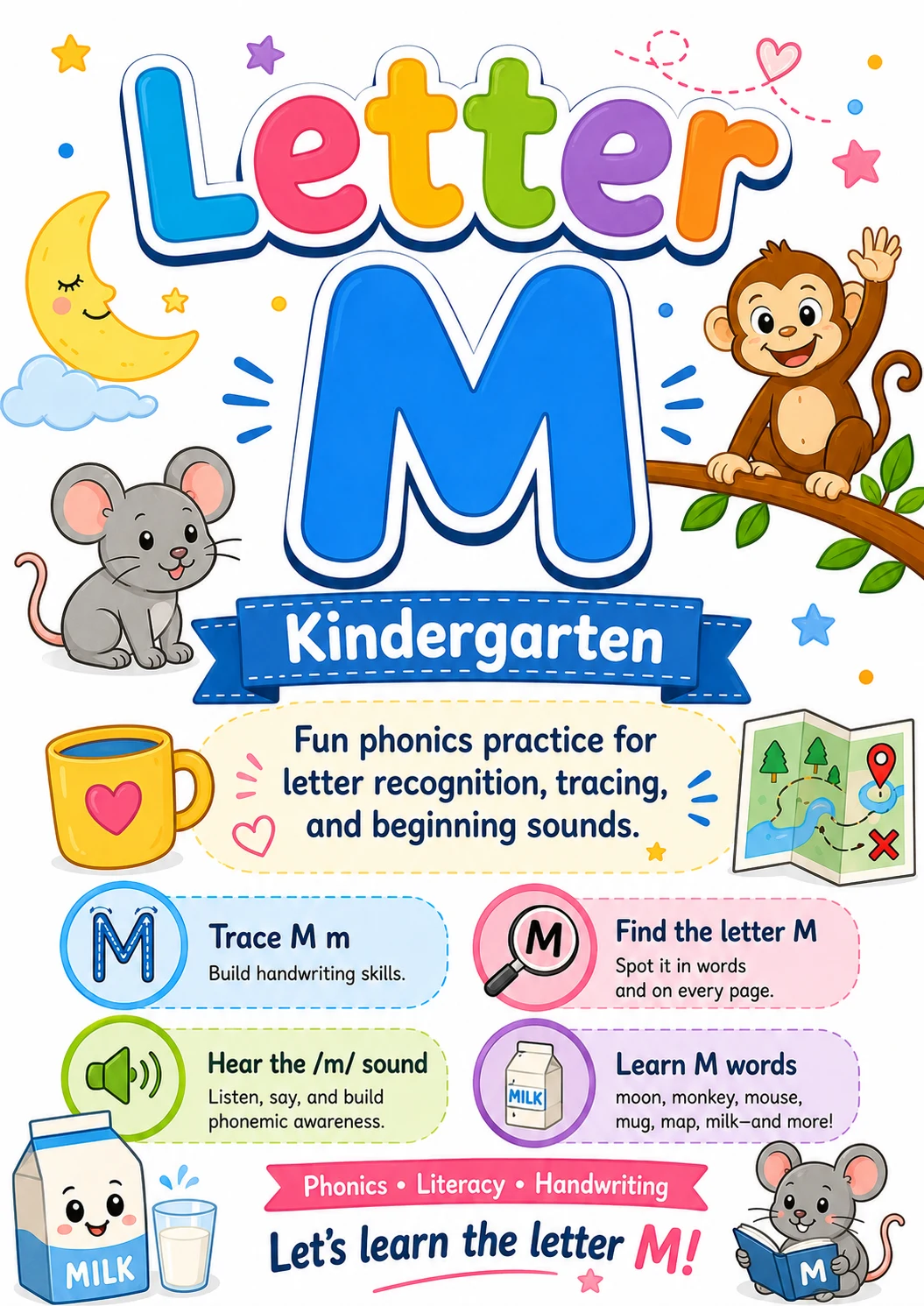 Letter M Worksheet Pack
