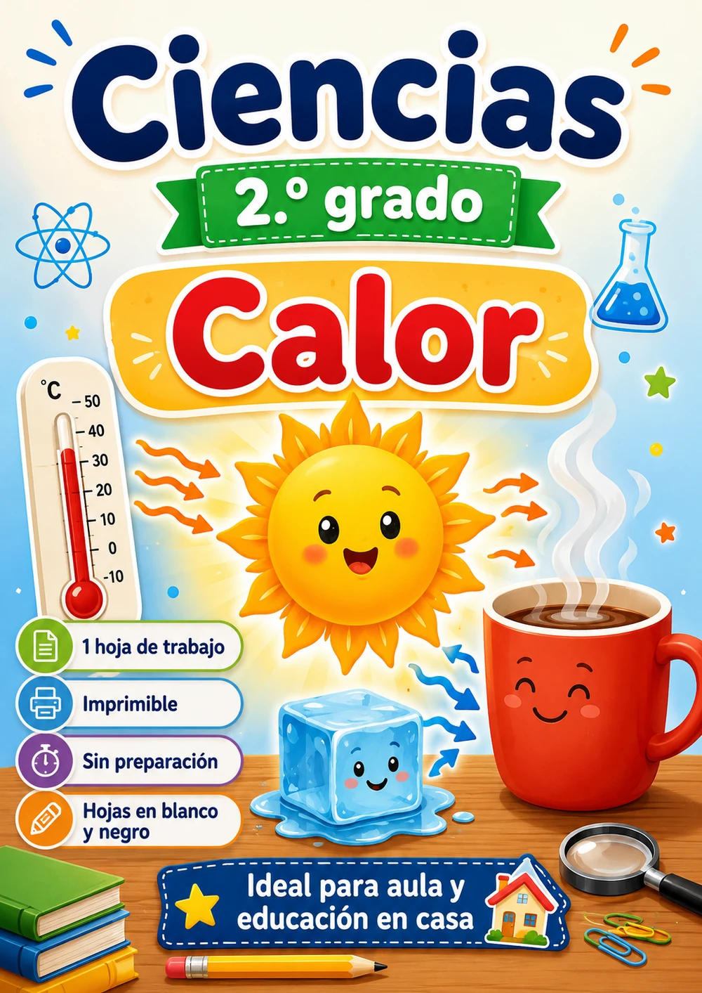 2.º grado - Calor - Paquete de ciencias en español