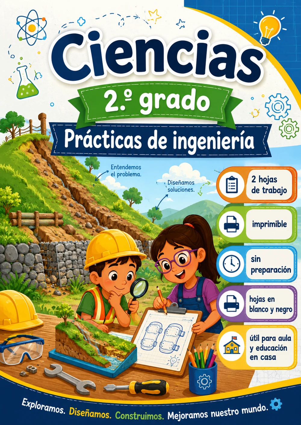 2.º grado - Prácticas de ingeniería - Paquete de ciencias en español