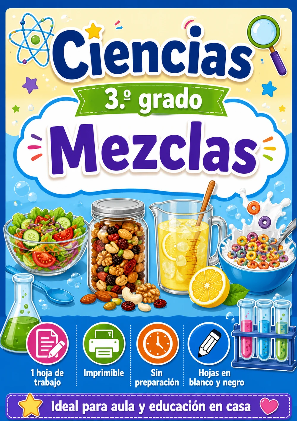 3.º grado - Mezclas - Paquete de ciencias en español