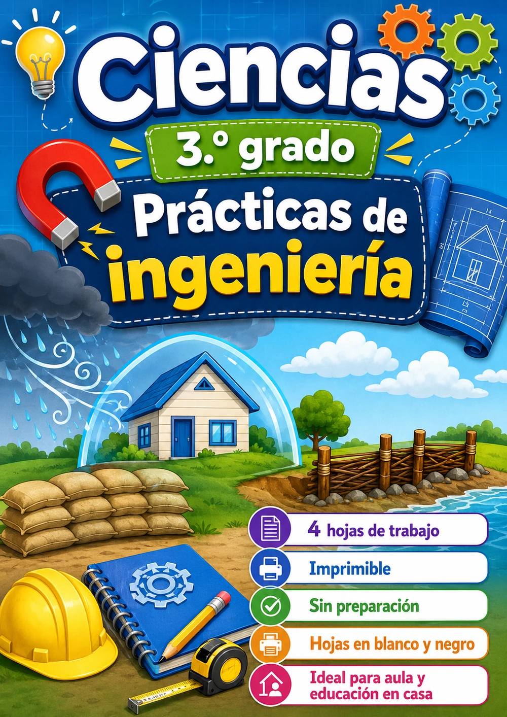 3.º grado - Prácticas de ingeniería - Paquete de ciencias en español