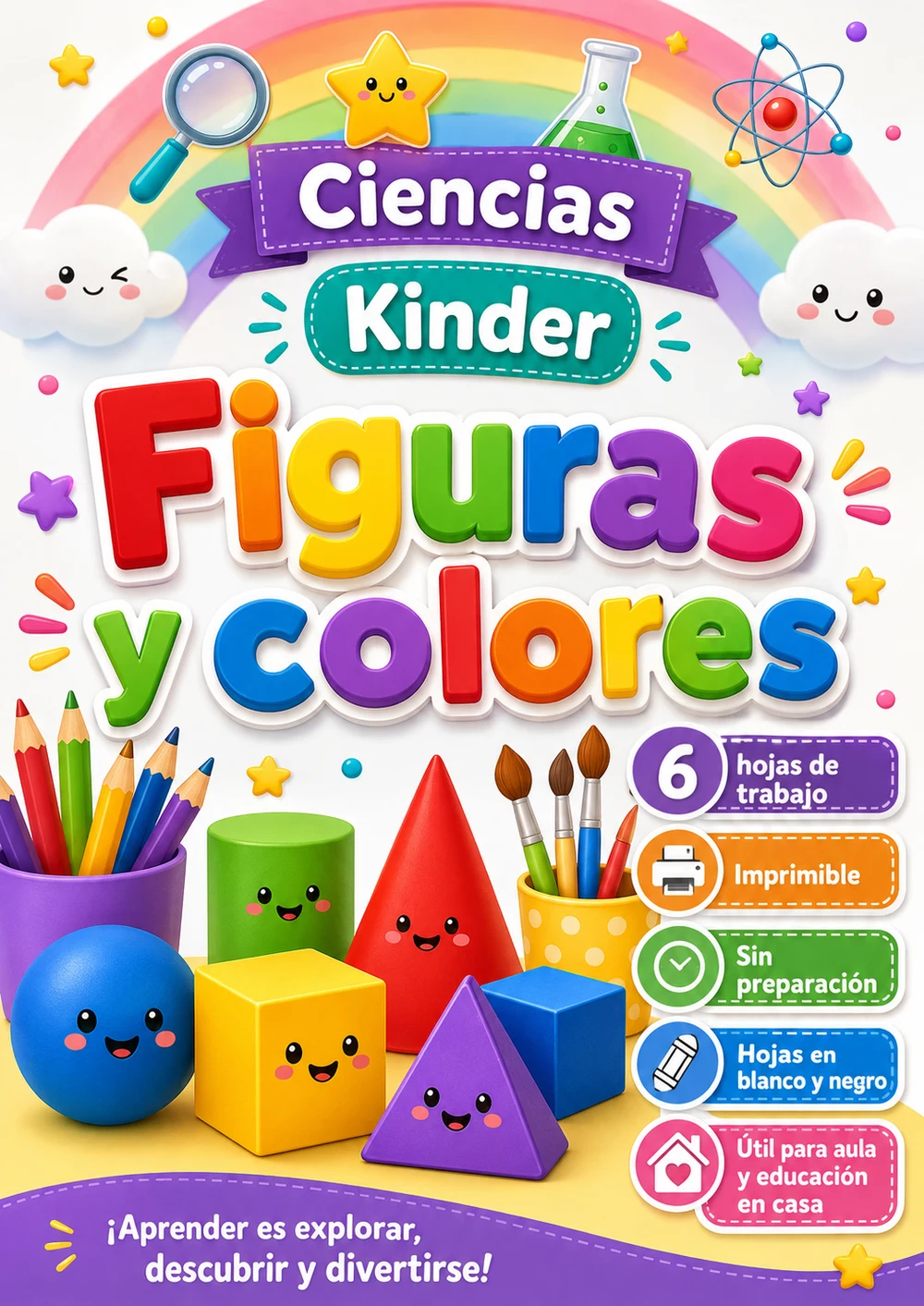 Kinder - Figuras y colores - Paquete de ciencias en español