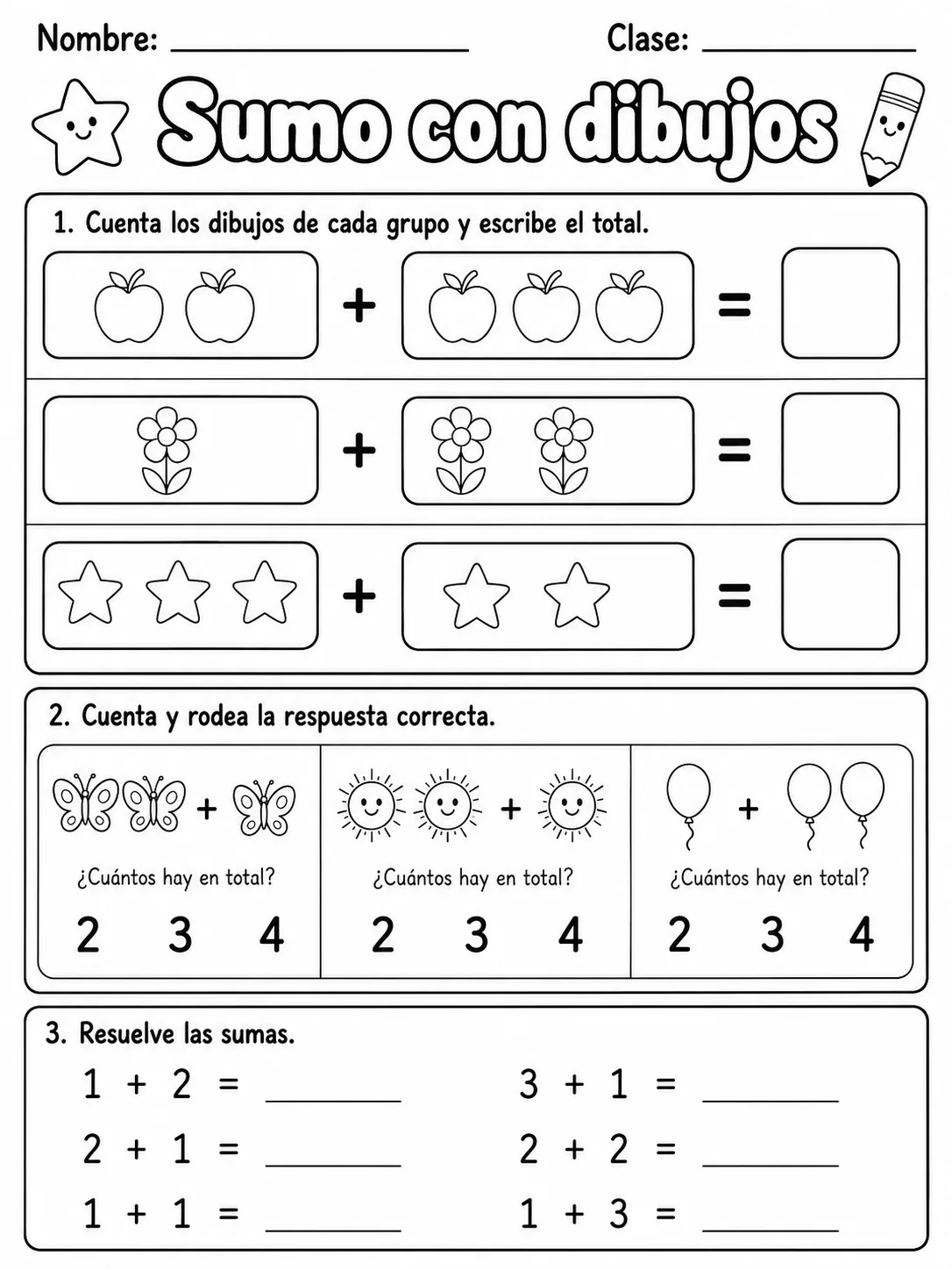 2.º grado - suma - Paquete de fichas