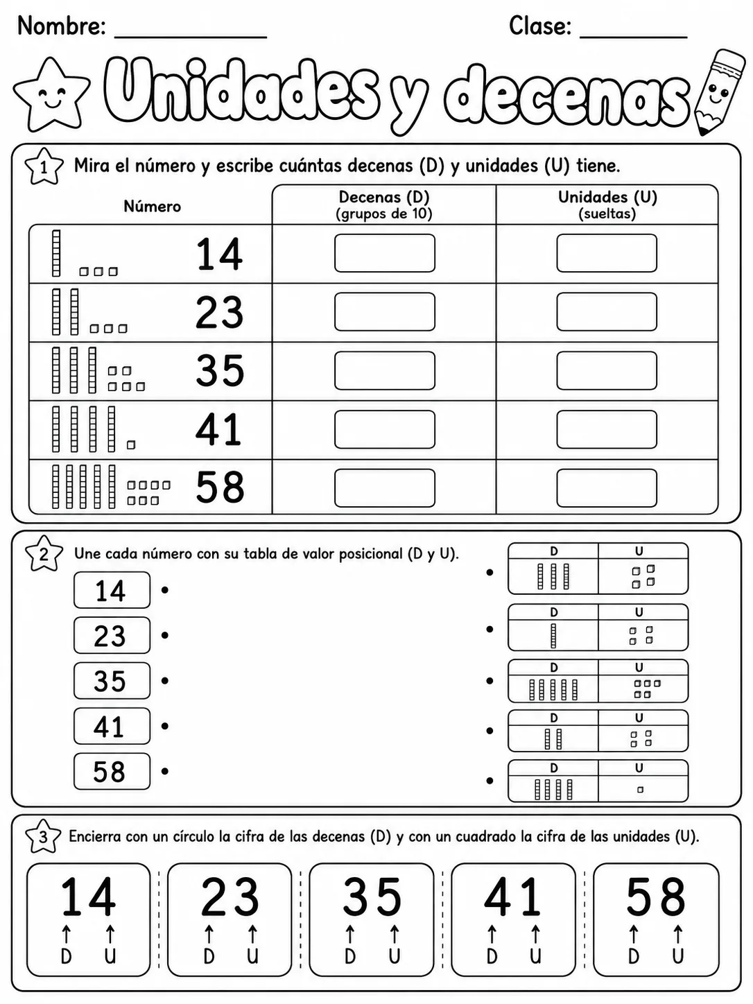 5.º grado - repaso mixto: valor posicional y números y conteo - Paquete de fichas