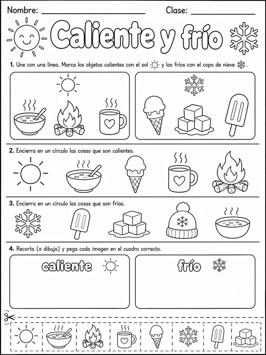 3.º grado - temperatura y medición - Paquete de fichas